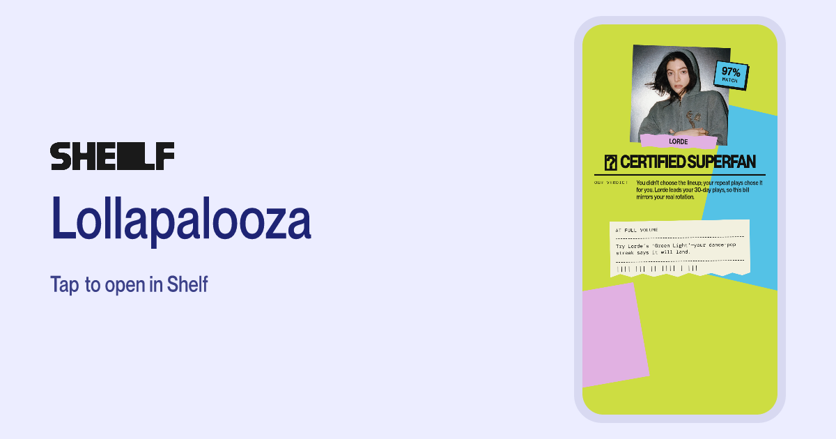 Lollapalooza · Shelf